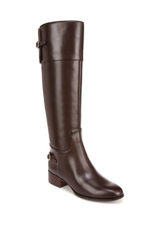 Franco Sarto Jazrin Wide Calf Knee High Riding Boots - Brown Leather
