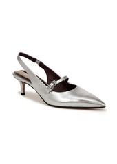 Franco Sarto Khloe Slingback Mary Jane Pointed Toe Kitten Heel Pump