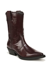 Franco Sarto Women's Lance 2 Cowboy Boots - Bordeaux Red Faux Patent