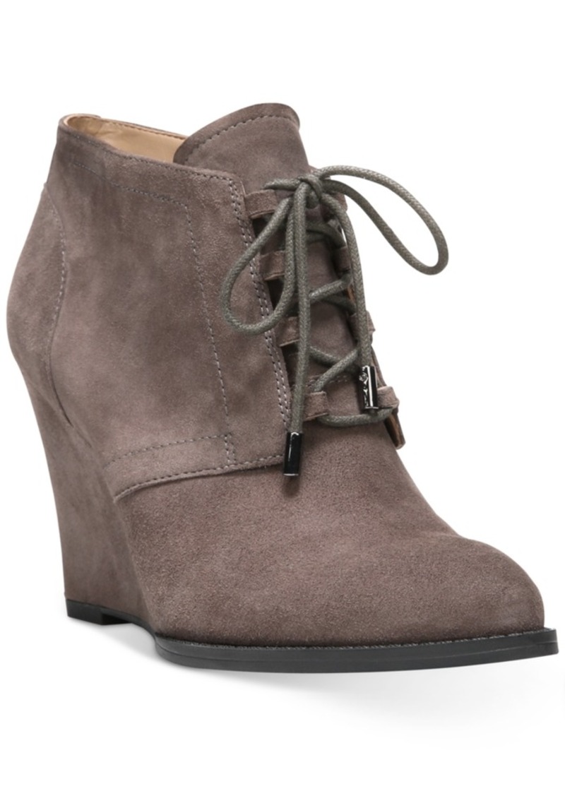 Franco Sarto Franco Sarto Lennon Lace-Up Wedge Ankle Booties Women's ...