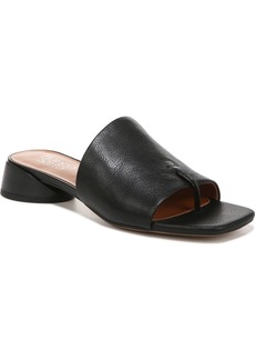 Franco Sarto Women's Loran Stacked Heel Slide Dress Sandals - Black Leather