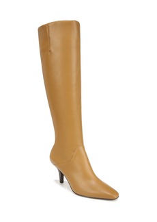 Franco Sarto Lyla Wide Calf Knee High Boots - Camel Brown Faux Leather