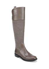 Franco Sarto Meyer Knee High Riding Boots - Grey Leather/Suede