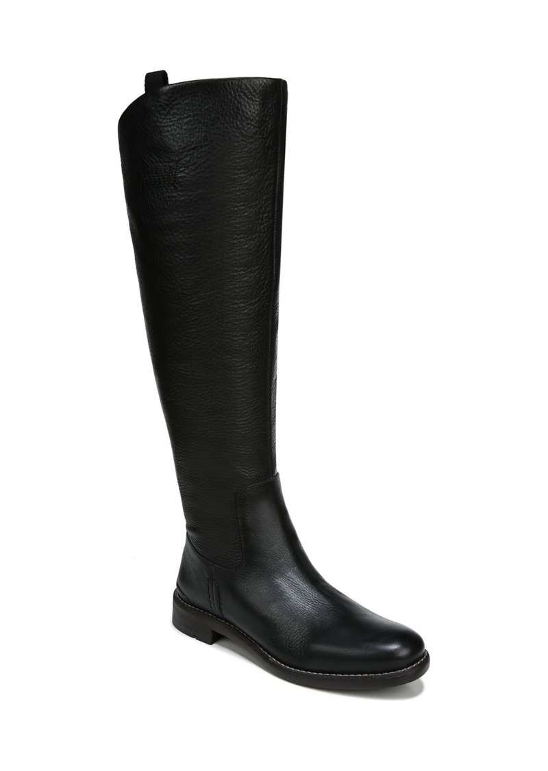 Franco Sarto Meyer Wide Calf Knee High Riding Boots - Black Leather