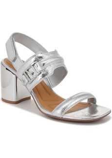 Franco Sarto Women's Owen Ankle Strap Sandals - Silver Faux Leather