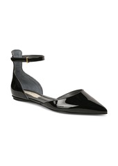 Franco Sarto Racer Ankle Strap d'Orsay Pointed Toe Flat in Red at Nordstrom Rack
