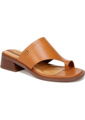 Franco Sarto Women's Sia Toe Loop Block Heel Slide Dress Sandals - Tan Leather