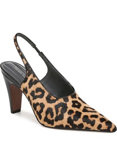 Franco Sarto Women's Sorrento Slingback Pumps - Camel Brown Leopard Print