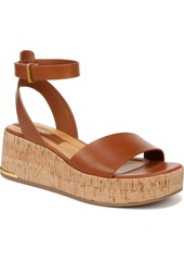 Franco Sarto Women's Terry Ankle Strap Platform Sandals - Cognac Brown Leather