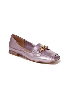 Franco Sarto Tiari Square Toe Flats - Metallic Pink Faux Leather