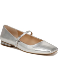 Franco Sarto Tinsley Square Toe Mary Jane Flats - Silver Faux Leather