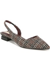 Franco Sarto Women's Tyra Pointed Toe Slingbacks - Brown Plaid Fabric
