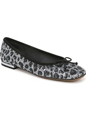 Franco Sarto Women's Abigail Square Toe Ballet Flats - Leopard Print Glitter Fabric