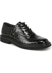 Franco Sarto Women's Audrey Square Toe Lace Up Oxfords - Black Croc Print Faux Leather