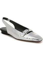 Franco Sarto Women's Carana Pointed Toe Slingback Flats - White Faux Leather