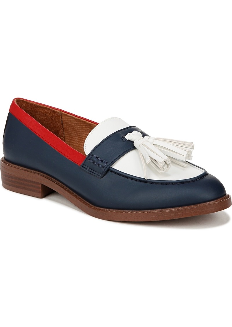 Franco Sarto Women's Carolyn Low Profile Tassel Loafers - Navy/White/Red