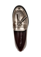 Franco Sarto Women's Carolyn-Low Tassel Loafers - Pewter Faux Leather