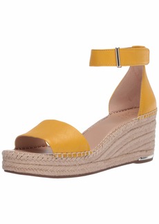 Franco Sarto Womens Clemens Jute Wrapped Espadrille Wedge Heel Sandals Summer Yellow  M