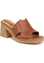 Franco Sarto Women's Florence Block Heel Slide Sandals - Gold Faux Leather