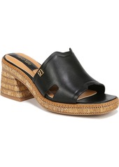 Franco Sarto Women's Florence Block Heel Slide Sandals - Cognac Brown Leather