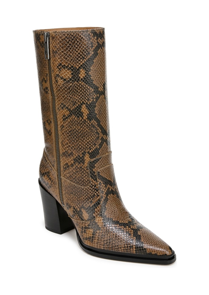 Franco Sarto Women's Jaxon Pointed Toe Western Boots - Woodland Snake Faux Leather