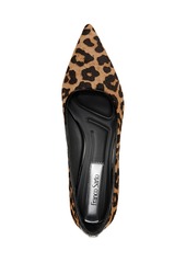 Franco Sarto Women's Kalsa Kitten Heel Pointed Toe Dress Pumps - Camel Brown Leopard Print Hair