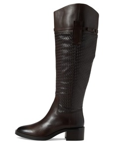 Franco Sarto Womens Colt Tall Wide Calf Knee High Boot Dark Brown Leather  M