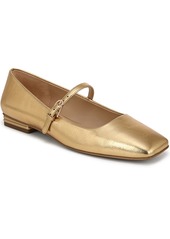 Franco Sarto Women's Tinsley Square Toe Mary Jane Flats - Gold Faux Leather