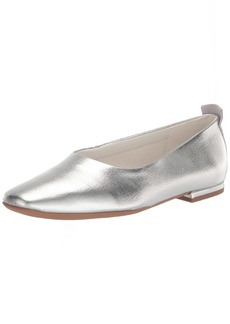 Franco Sarto Womens Vana Slip On Ballet Flat Metallic Silver