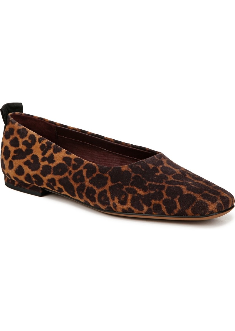 Franco Sarto Women's Vana Snip Toe Ballet Flats - Leopard Print Suede