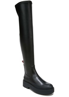 Franco Sarto Janna Womens Crocodile Embossed Tall Over-The-Knee Boots