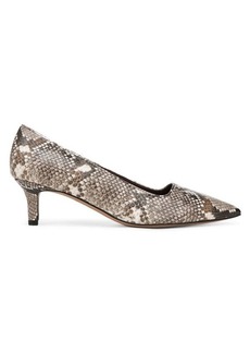 Franco Sarto Kim Python Embossed Kitten Heel Pumps