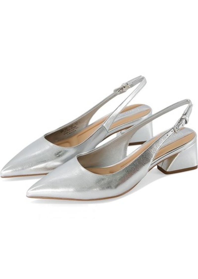 Franco Sarto Racer Slingback Low Block Heel Pointed Toe Pump