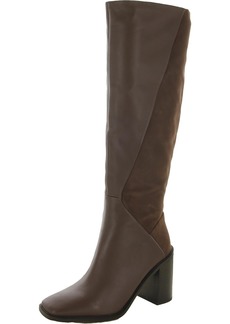 Franco Sarto Stevie Womens Leather Square Toe Knee-High Boots