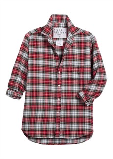 Frank & Eileen Eileen Relaxed Button-Up Shirt In White Black Red Plaid