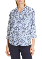 Frank & Eileen Eileen Woven Cotton Button-Up Shirt in Blue Floral at Nordstrom