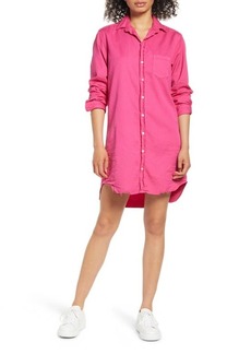 Frank & Eileen Mary Long Sleeve Cotton Shirtdress in Magenta Pink at Nordstrom