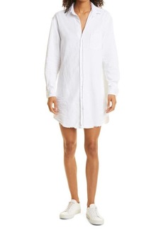 Frank & Eileen Mary Long Sleeve Shirtdress in White Tattered Wash Denim at Nordstrom