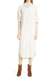 Frank & Eileen Rory Long Sleeve Shirtdress in Vintage White at Nordstrom