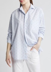 Frank & Eileen Shirley Anchor Stripe Oversize Tunic Button-Up Shirt