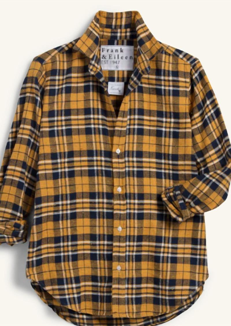 Frank & Eileen Frank Polar Flannel Button Up In Navy And Yellow Plaid