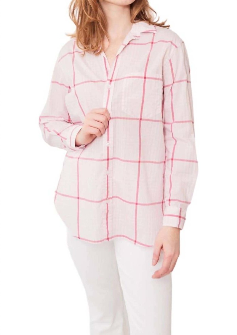 Frank & Eileen Joedy Shirt In Pmp (Pink Plaid)