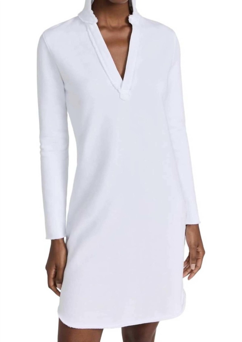 Frank & Eileen Nicole Henley Jersey Dress In White