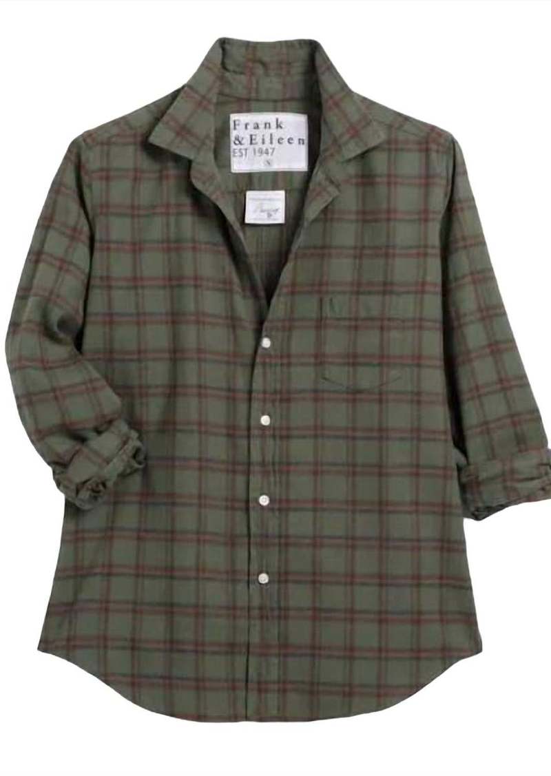 Frank & Eileen Shirley Oversized Button Up In Green Brown Plaid