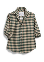 Frank & Eileen Women's Barry Tailored Button-Up Shirt In Camel And Green Check