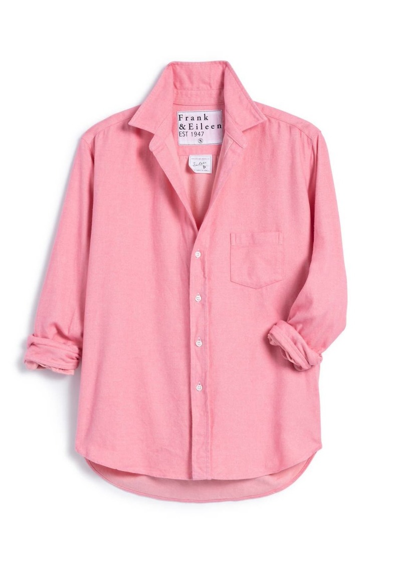 Frank & Eileen Women's Button Up Shirt In Pink Herringbone