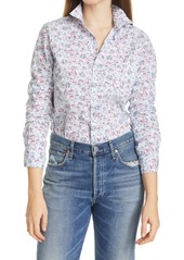 Frank & Eileen Barry Floral Button-Up Shirt in Blue Pink Floral at Nordstrom