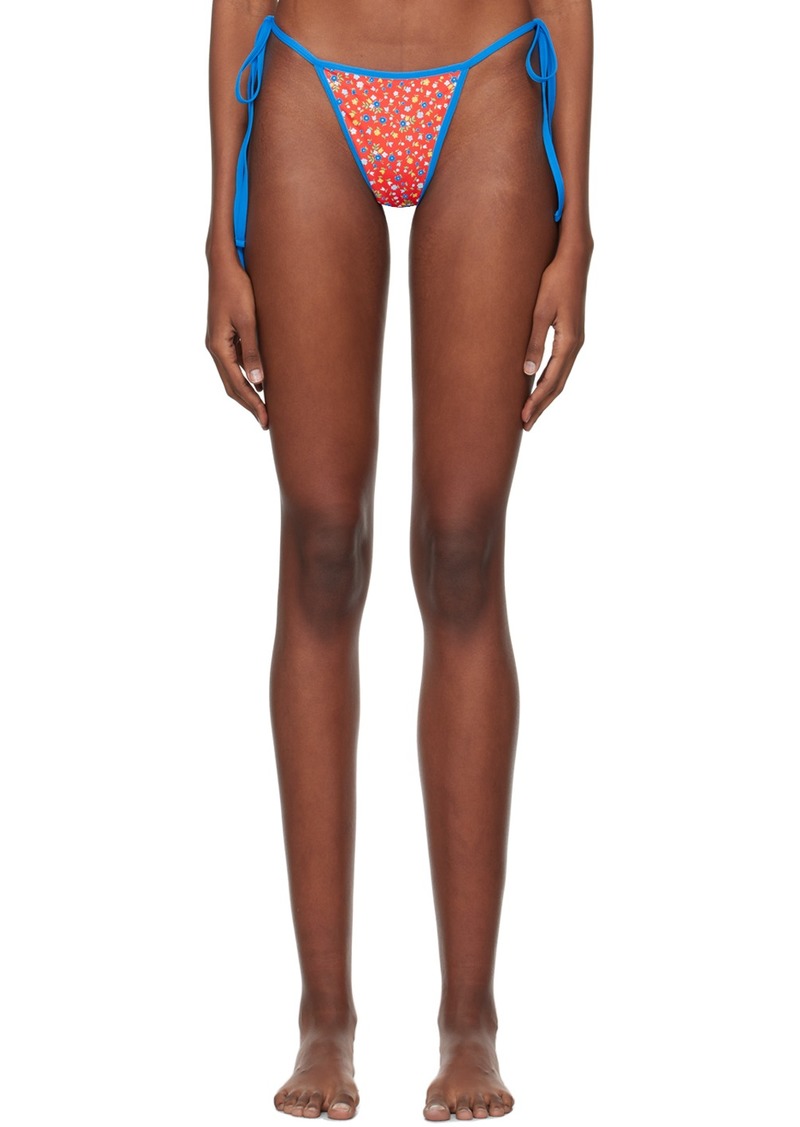 Frankies Bikinis Red & Blue Hazel Bikini Bottoms