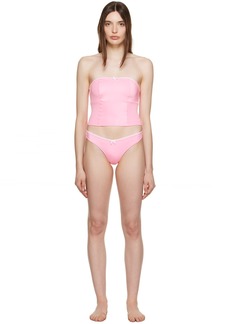 Frankies Bikinis SSENSE Exclusive Pink Peace & Enzo Bikini