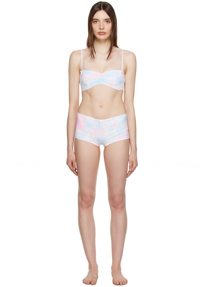 Frankies Bikinis SSENSE Exclusive White & Pink Cleo & Genevieve Bikini